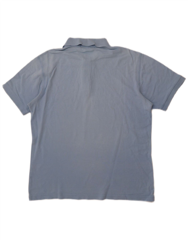PIERRE CARDIN Mens Polo Shirt Medium Blue Cotton