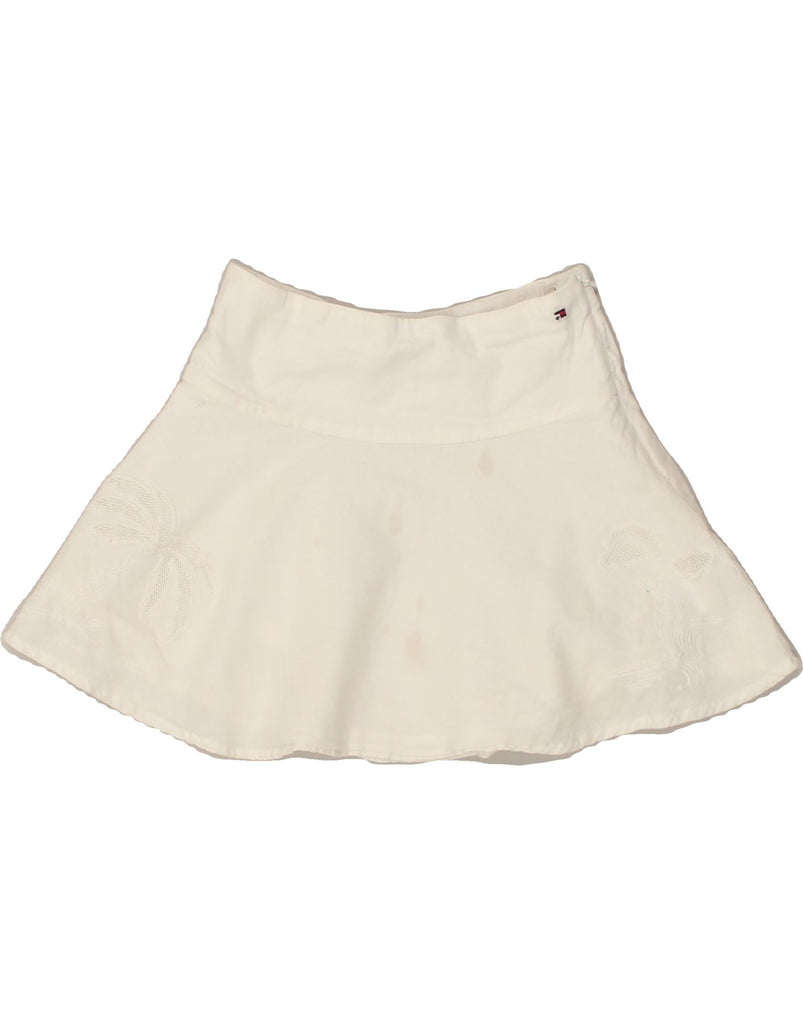 TOMMY HILFIGER Girls A-Line Skirt 5-6 Years W20 White Cotton | Vintage Tommy Hilfiger | Thrift | Second-Hand Tommy Hilfiger | Used Clothing | Messina Hembry 