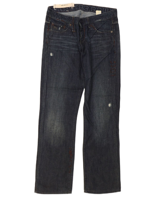 G-Star Womens Straight Jeans W29 L29 Navy Blue Cotton