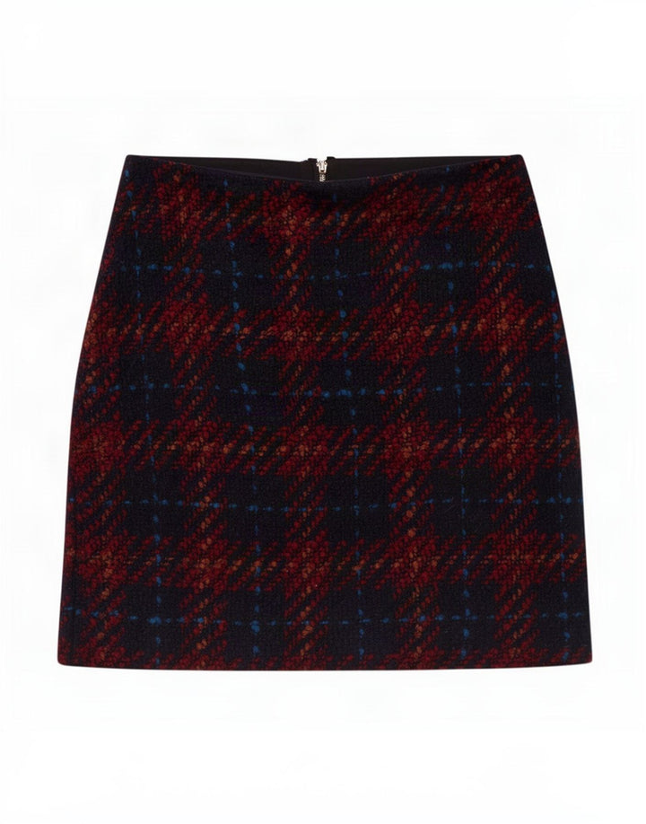 Zara Womens Mini Skirt UK 8 Small Multicoloured Check Acrylic