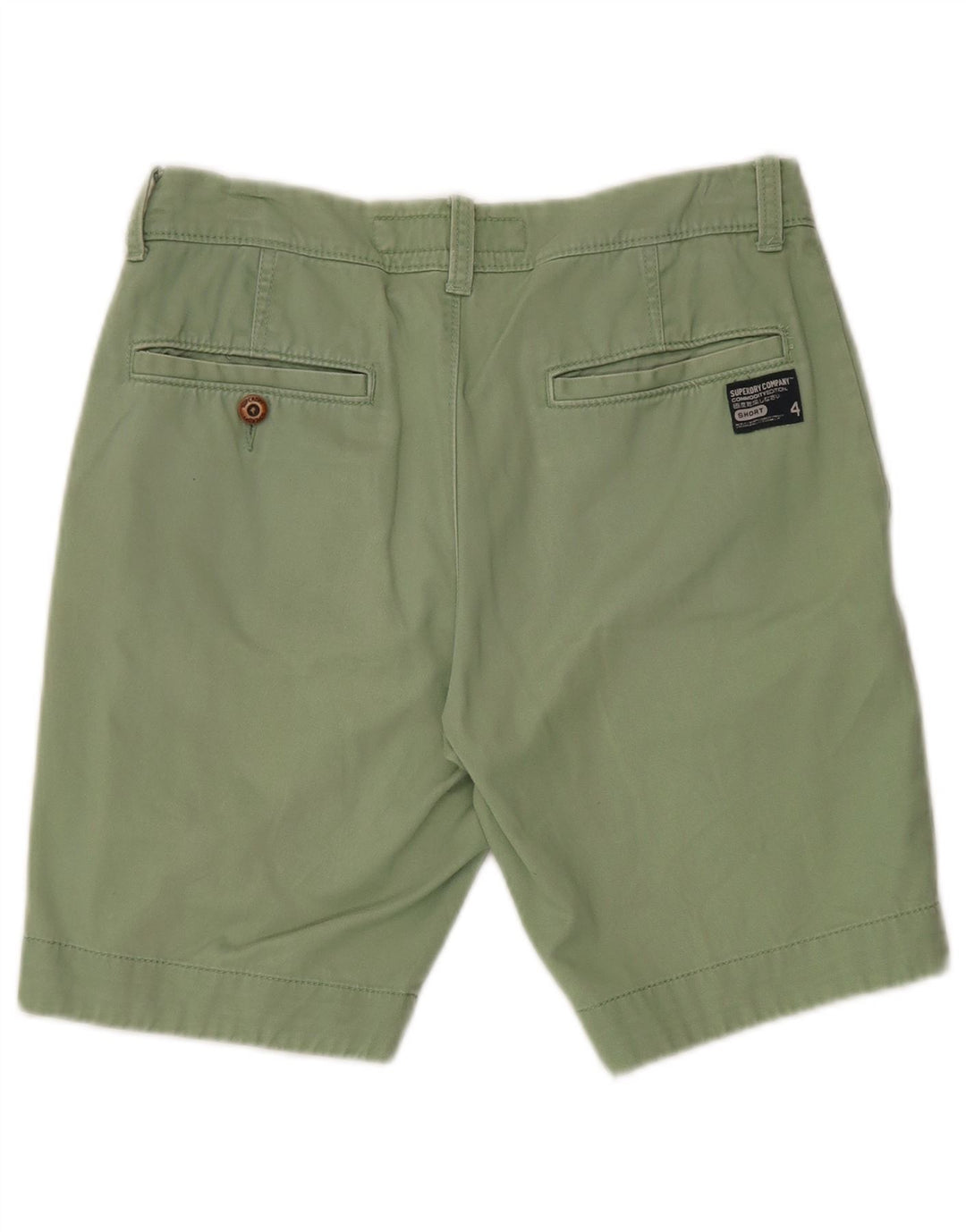 SUPERDRY Mens Chino Shorts Small W32 Green Cotton