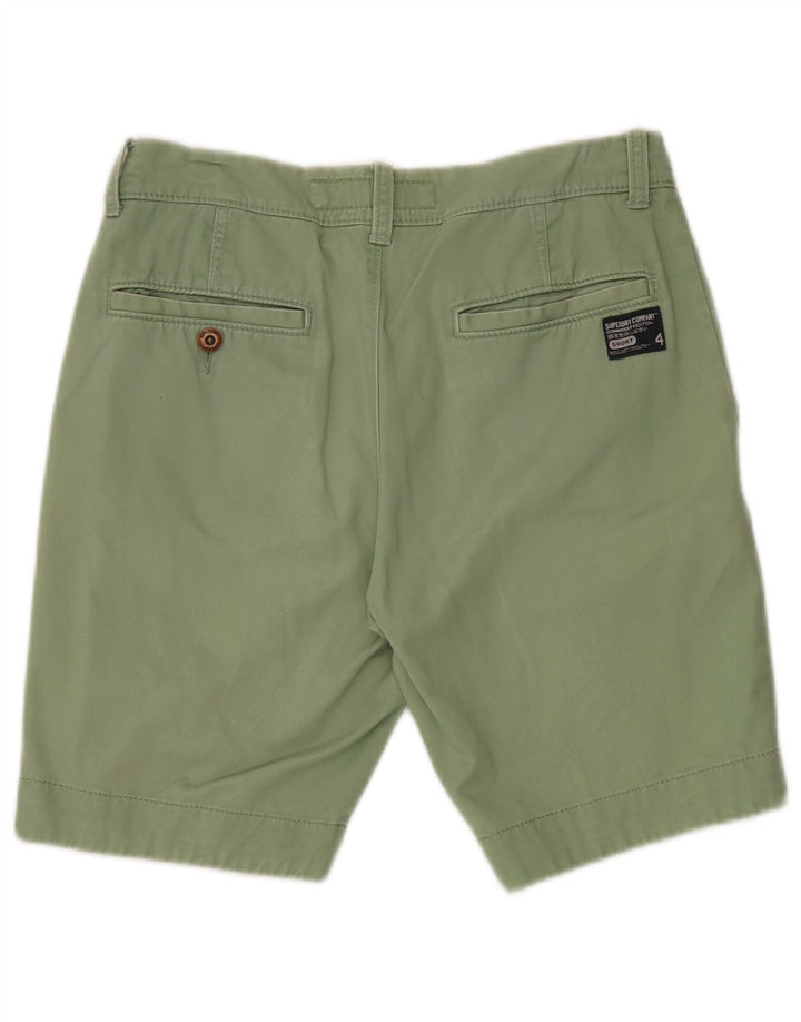 SUPERDRY Mens Chino Shorts Small W32 Green Cotton