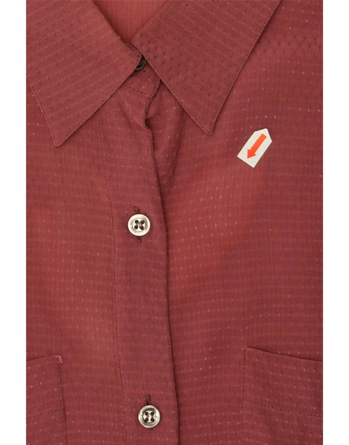 OLD RIVER Womens Shirt UK 12 Medium Maroon Flecked Vintage Old River and Second-Hand Old River from Messina Hembry 