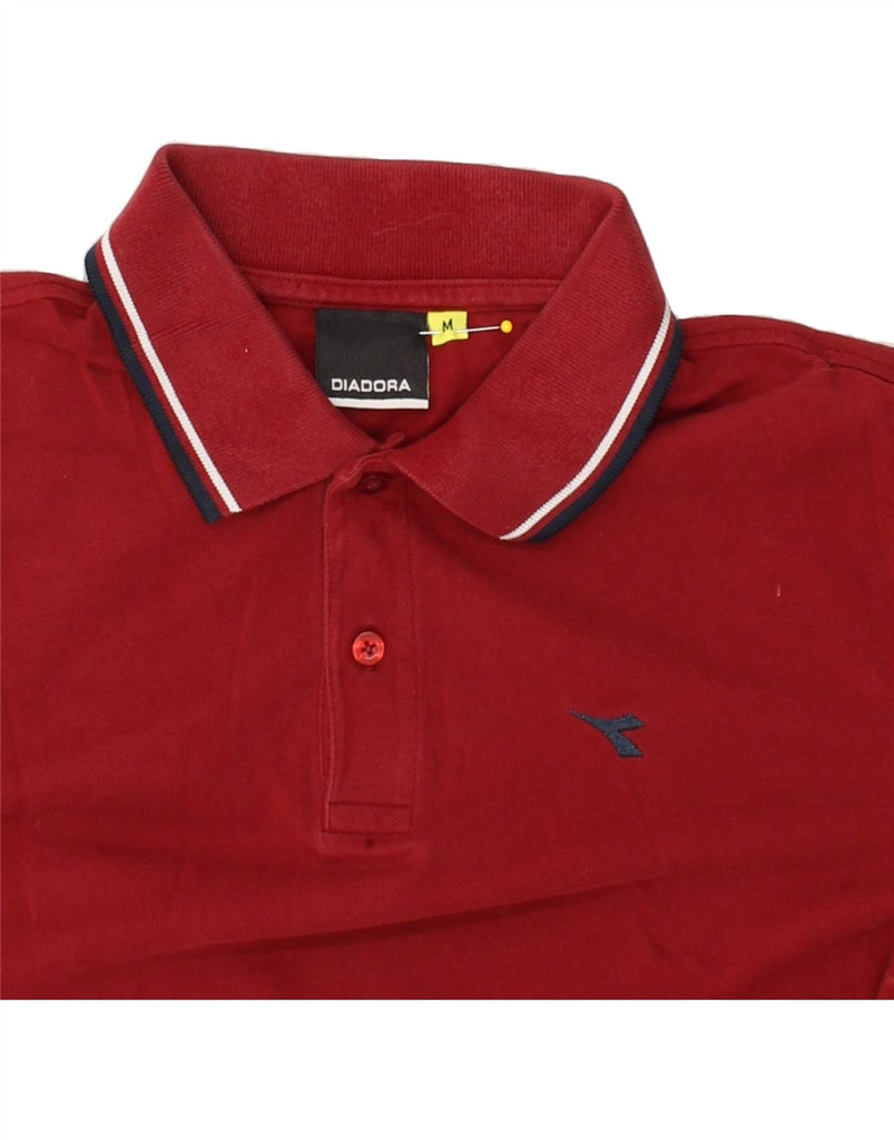 DIADORA Mens Polo Shirt Medium Maroon Cotton Vintage Diadora and Second-Hand Diadora from Messina Hembry 