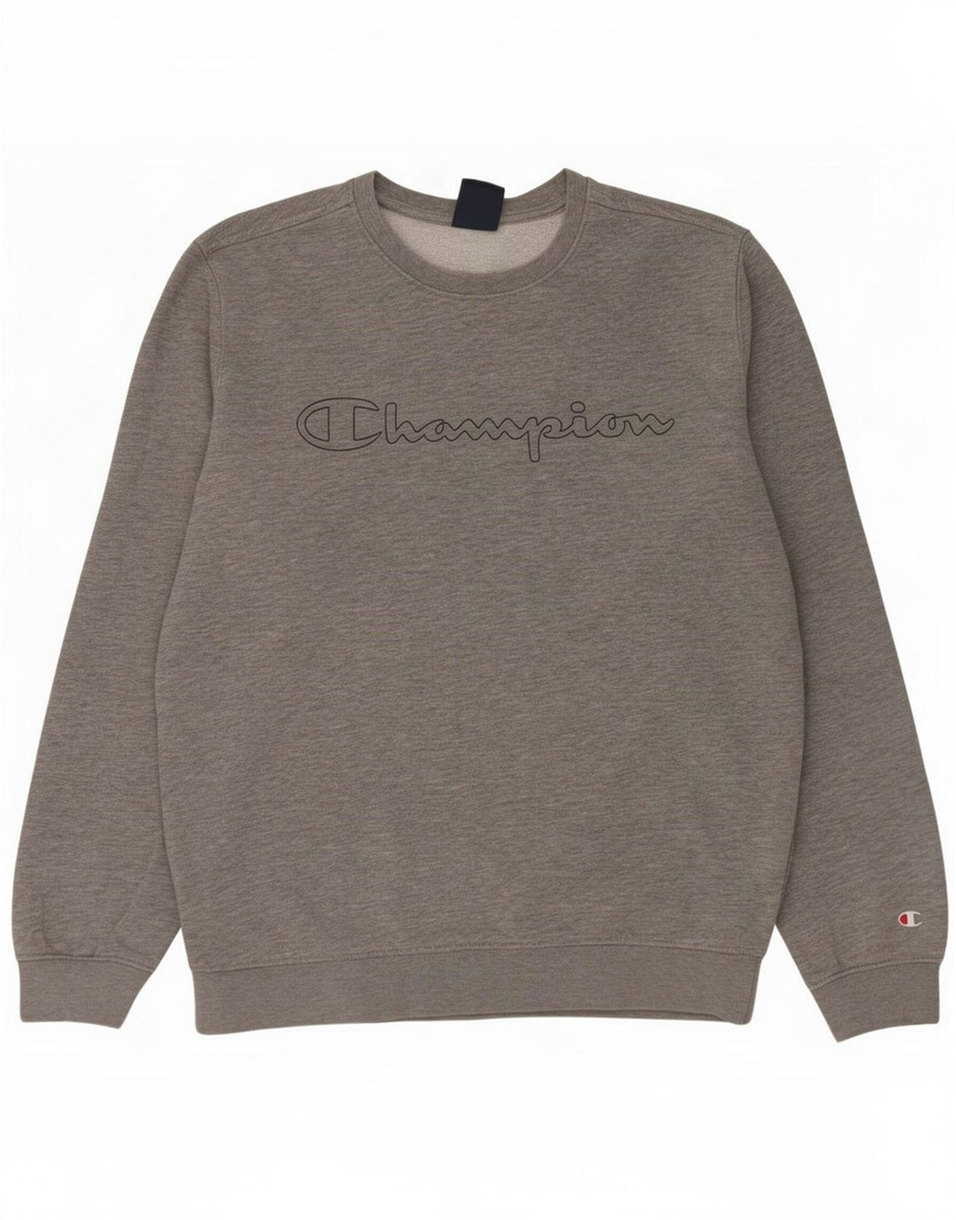 Champion Mens Graphic Sweatshirt Jumper Medium Grey Flecked Cotton