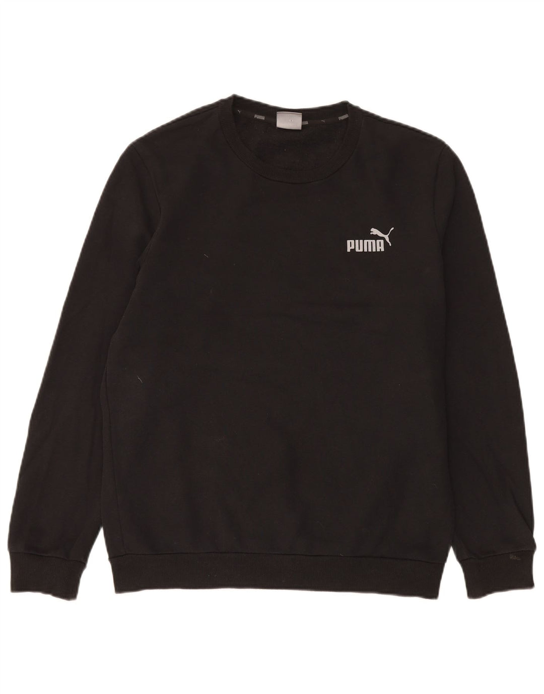 Puma Mens Sweatshirt Jumper Small Black Cotton