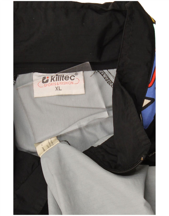KILLTEC Mens Windbreaker Jacket UK 42 XL Black Colourblock Polyamide