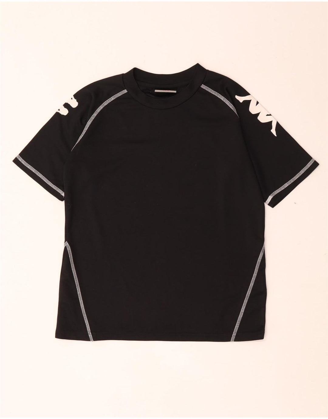 Kappa Boys Graphic T-Shirt Top 11-12 Years Black Polyester