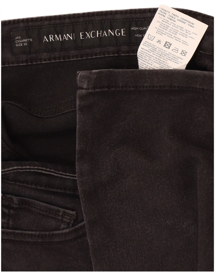 Armani Jeans Womens Slim Jeans W30 L28 Black Cotton