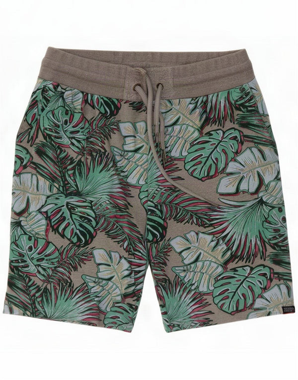 Superdry Mens Sport Shorts Large Green Floral Cotton