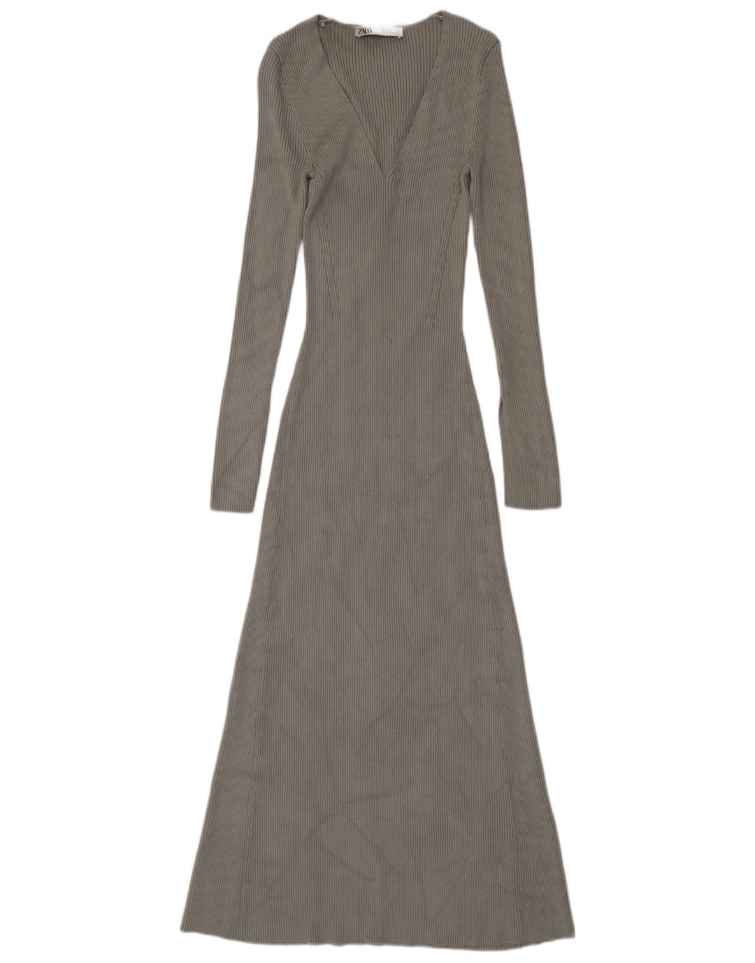 Zara Womens Maxi Jumper Dress UK 8 Small Grey Viscose
