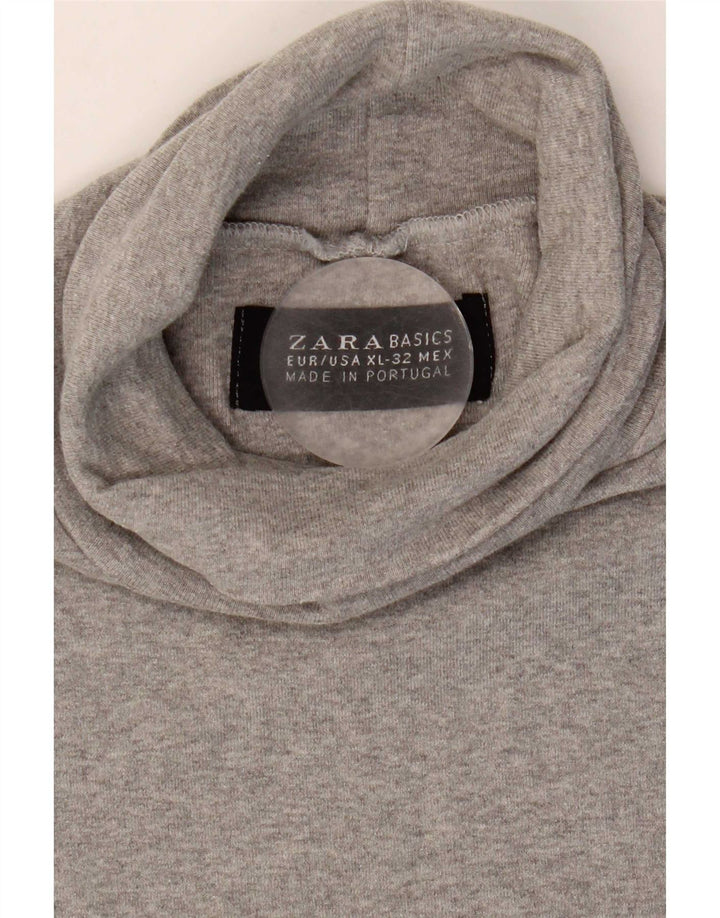 Zara Womens T-Shirt Top UK 18 XL Grey