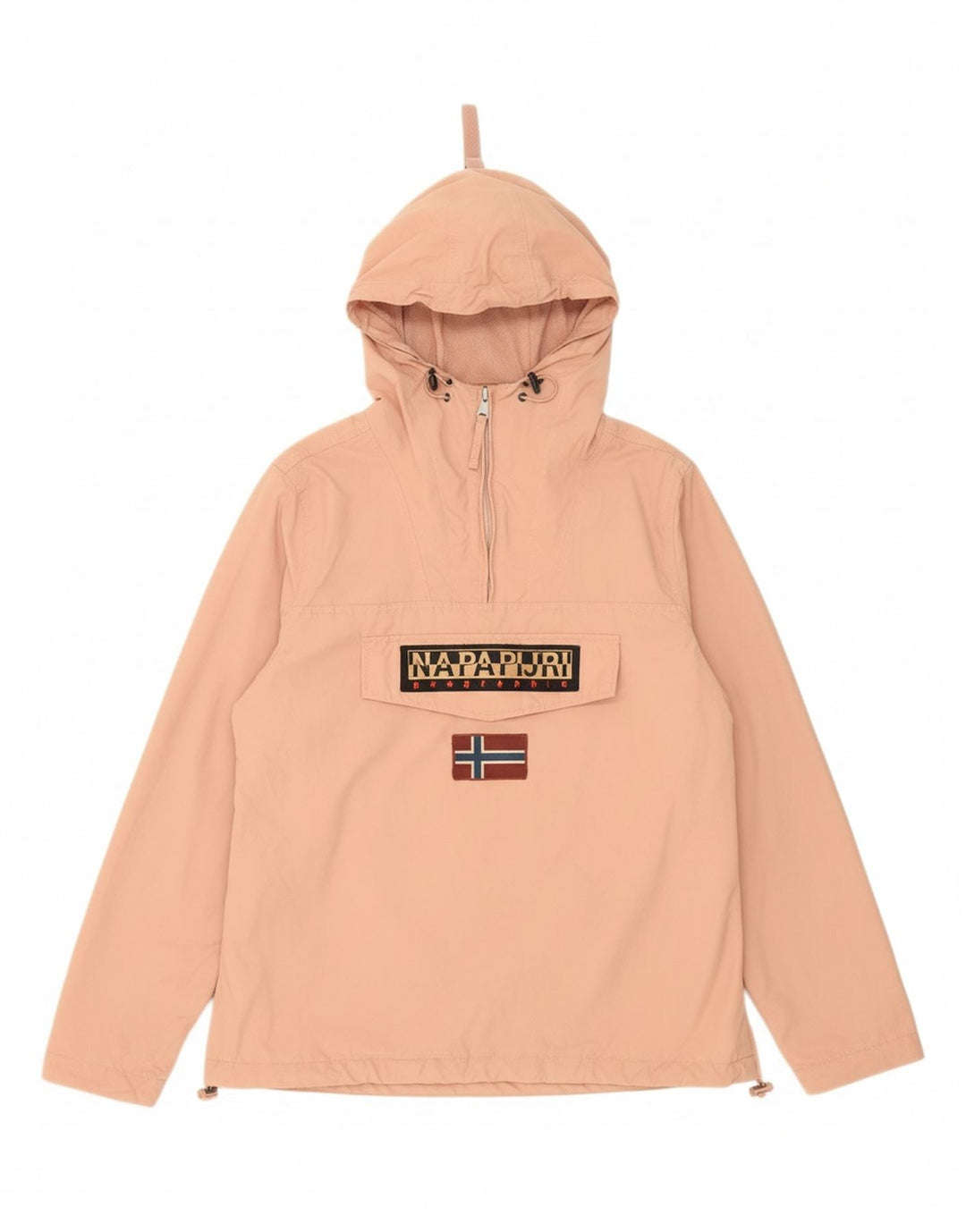 NAPAPIJRI Womens Graphic Hooded Anorak Jacket UK 20 2XL Pink Polyamide Vintage Napapijri and Second-Hand Napapijri from Messina Hembry 