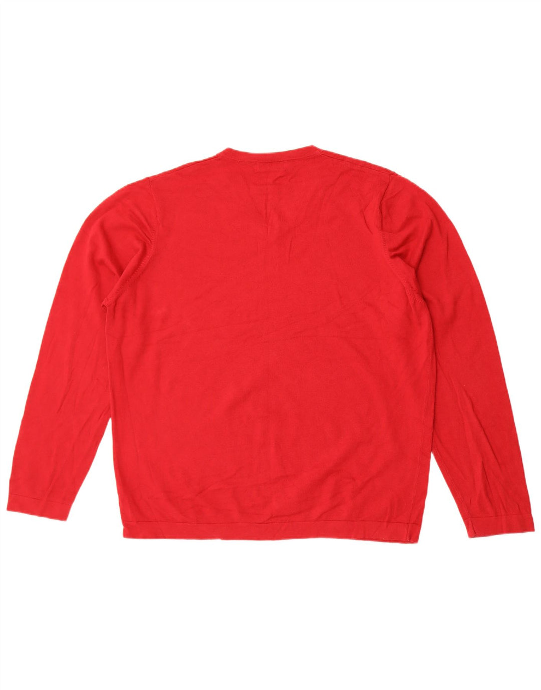 Marks & Spencer Mens Autograph V-Neck Jumper Sweater XL Red Cotton