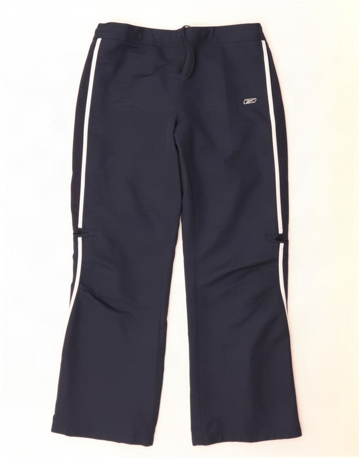 Reebok Womens Tracksuit Trousers UK 16 Large Navy Blue Polyester