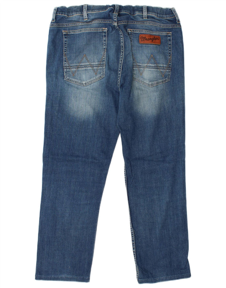 WRANGLER Mens Greensboro Straight Jeans W36 L27 Blue Cotton