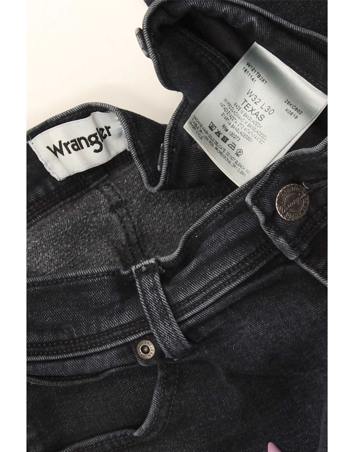 Wrangler Mens Texas Straight Jeans W32 L27 Navy Blue Cotton