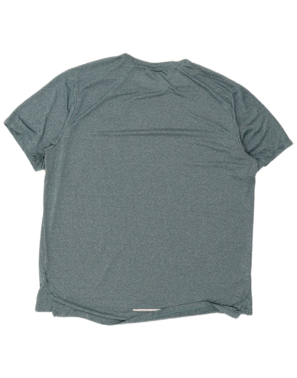 Nike Mens Running T-Shirt Top XL Green Flecked Polyester Sports
