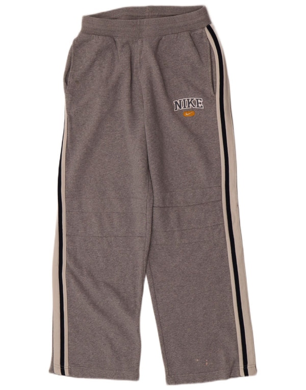 Nike Boys Graphic Tracksuit Trousers 13-14 Years XL Grey Colourblock Cotton