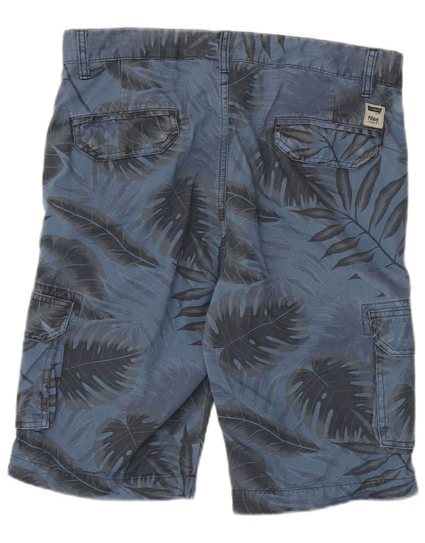 Carrera Mens Cargo Shorts IT 46 Small W31  Blue Floral Cotton