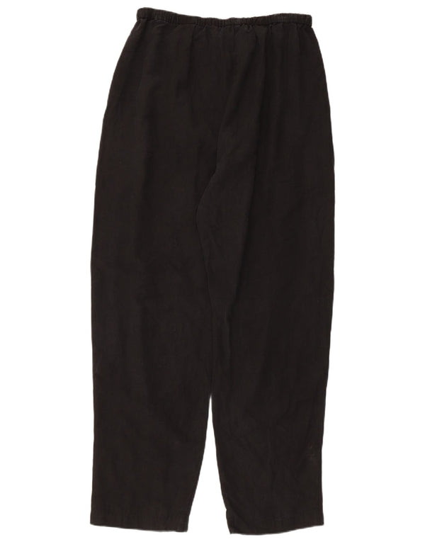 Marks & Spencer Womens High Waist Casual Trousers UK 12 Medium W26 L28 Blac