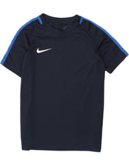 NIKE Boys Dri Fit T-Shirt Top 10-11 Years Medium Navy Blue