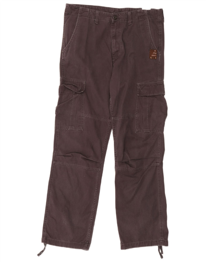 Carhartt Mens Straight Cargo Trousers W34 L34 Grey Cotton