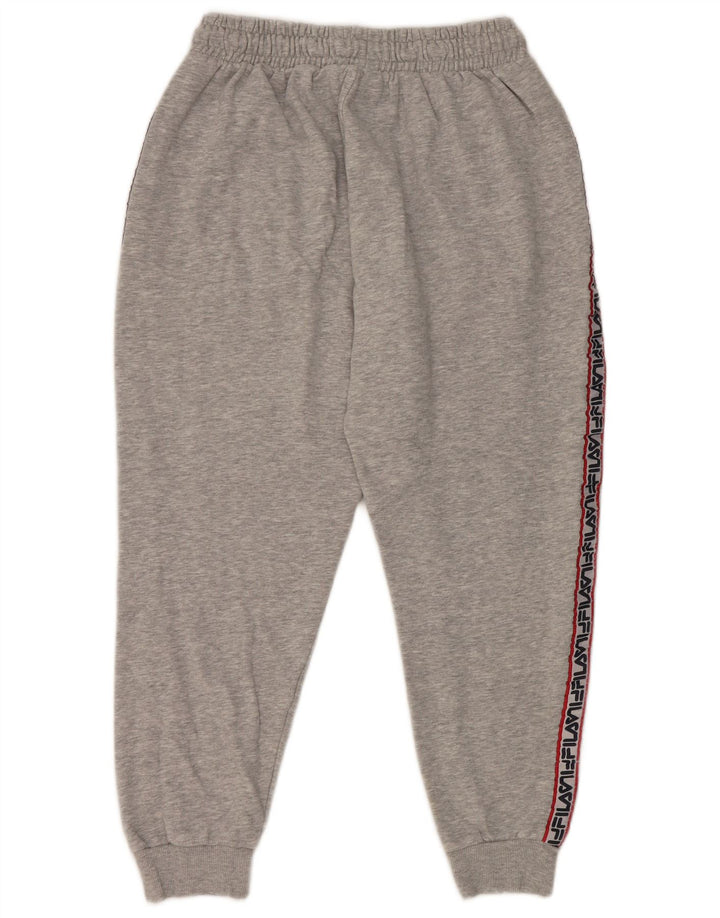 Fila Mens Graphic Tracksuit Trousers Joggers Medium Grey Colourblock