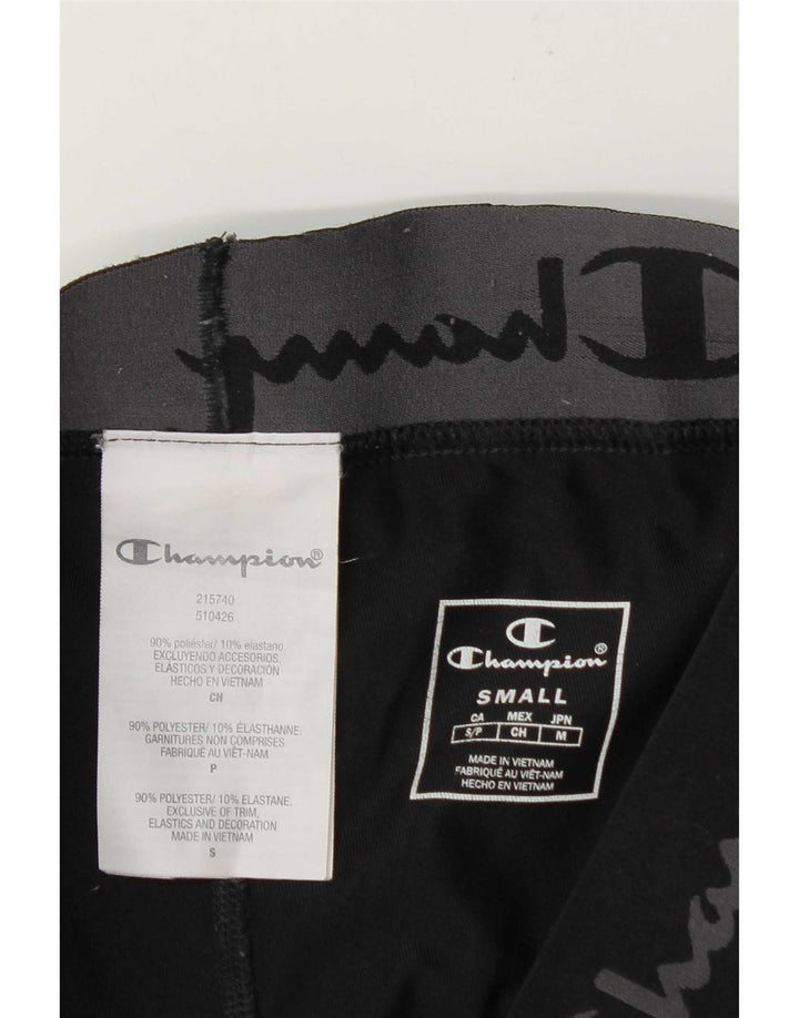 Champion Mens Graphic Leggings Small W27 L27 Black Polyester