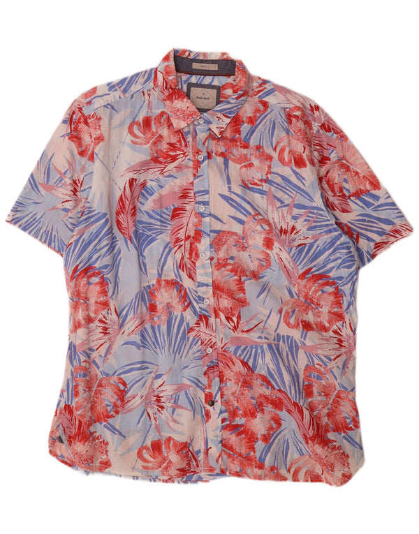 White Stuff Mens Short Sleeve Shirt XL Multicoloured Floral Hawaiian