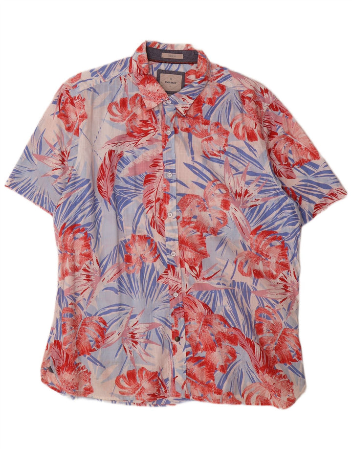 White Stuff Mens Short Sleeve Shirt XL Multicoloured Floral Hawaiian