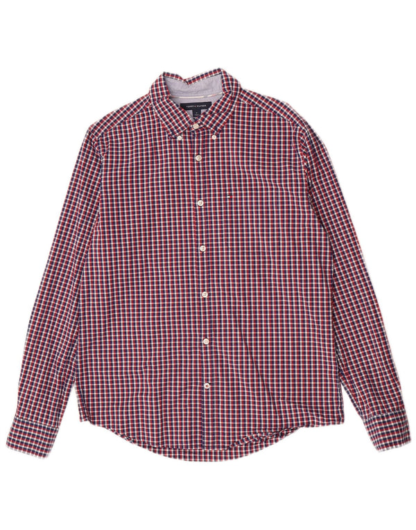 Tommy Hilfiger Mens Slim Fit Shirt Medium Multicoloured Check Cotton