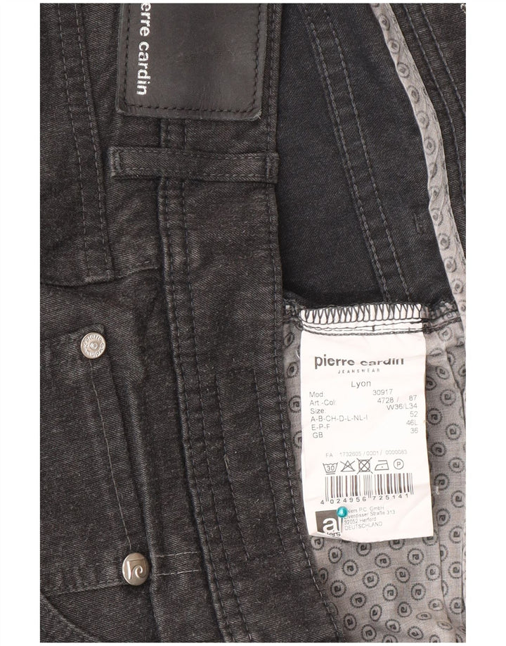 Pierre Cardin Mens Straight Jeans W36 L34 Grey Polyester