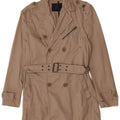 Energie Mens Trench Coat UK 36 Small Beige Cotton