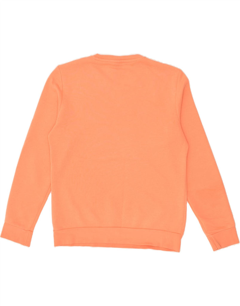 ADIDAS Womens Graphic Sweatshirt Jumper UK 12-14 Medium Orange Cotton | Vintage Adidas | Thrift | Second-Hand Adidas | Used Clothing | Messina Hembry 