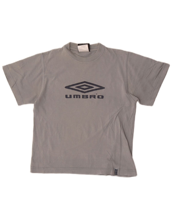 Umbro Boys Graphic T-Shirt Top 11-12 Years Grey Cotton