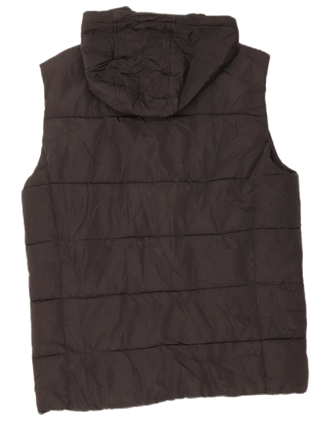 Superdry Mens Hooded Padded Gilet UK 38 Medium Black Polyester