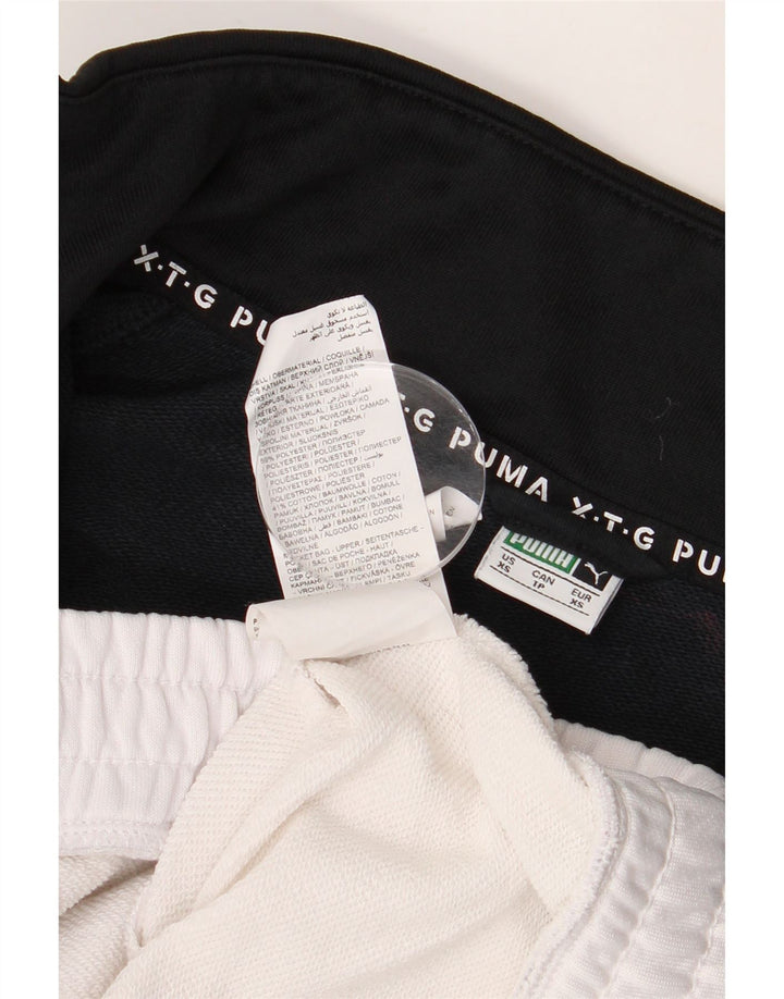 Puma Womens Oversized Crop Tracksuit Top Jacket UK 6 XS Black Colourblock