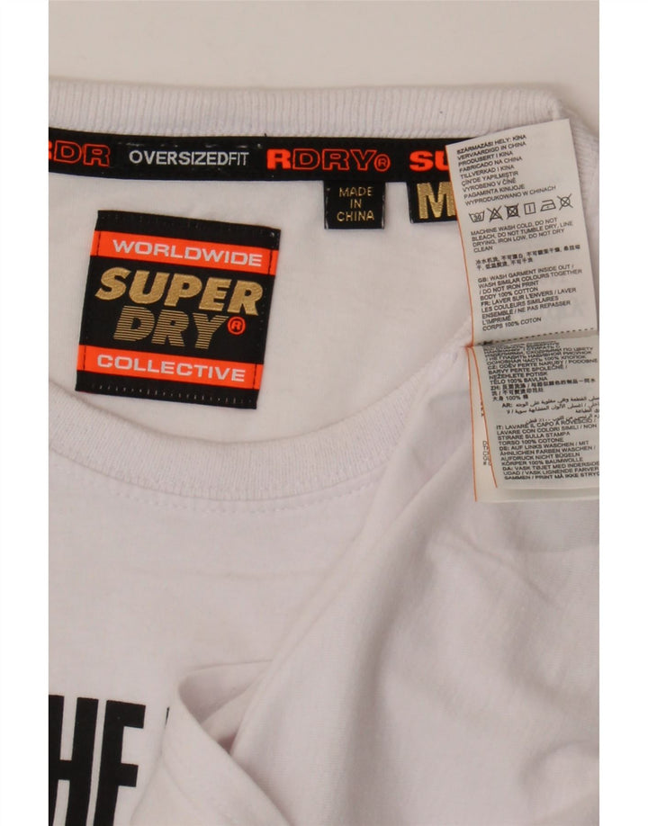 Superdry Mens Graphic T-Shirt Top Medium White Cotton