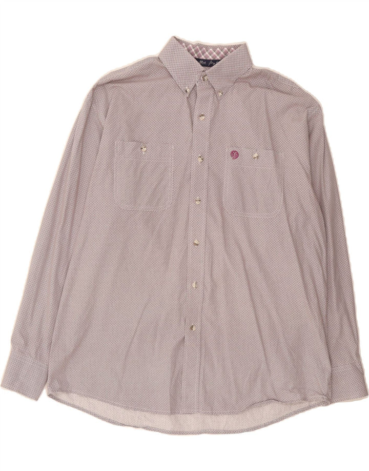 WRANGLER Mens Shirt Large Purple Geometric Cotton Vintage Wrangler and Second-Hand Wrangler from Messina Hembry 