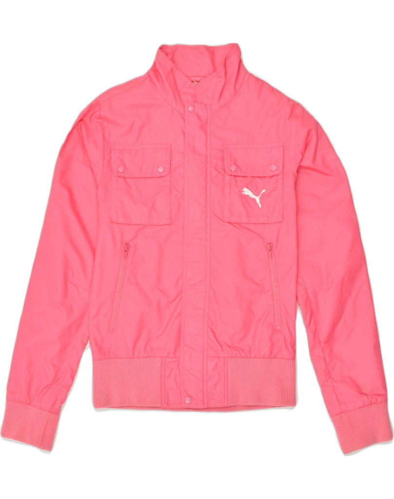 PUMA Womens Bomber Jacket UK 10 Small Pink | Vintage Puma | Thrift | Second-Hand Puma | Used Clothing | Messina Hembry 