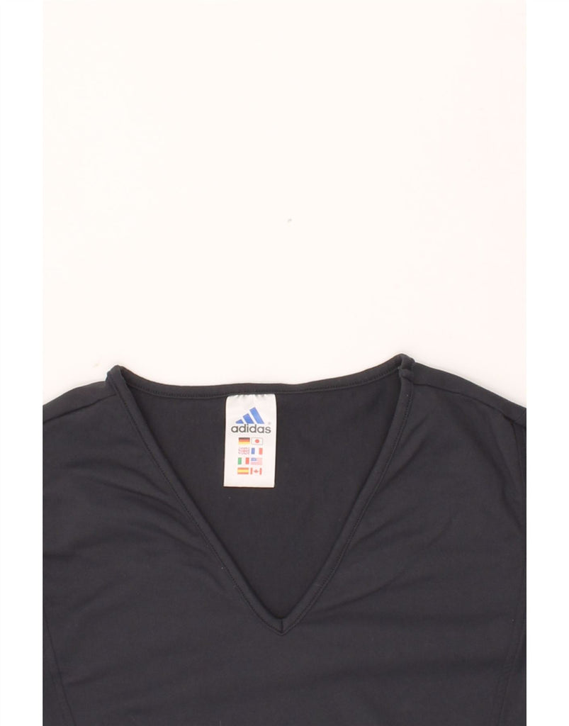 ADIDAS Womens T-Shirt Top UK 12 Medium Grey Vintage Adidas and Second-Hand Adidas from Messina Hembry 