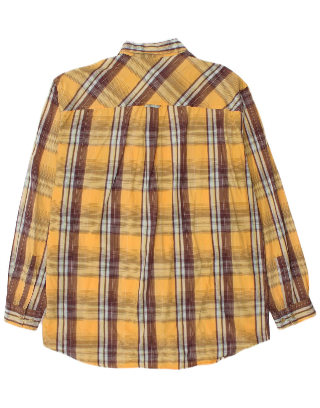 Marlboro Classics Mens Shirt 2XL Yellow Check Cotton