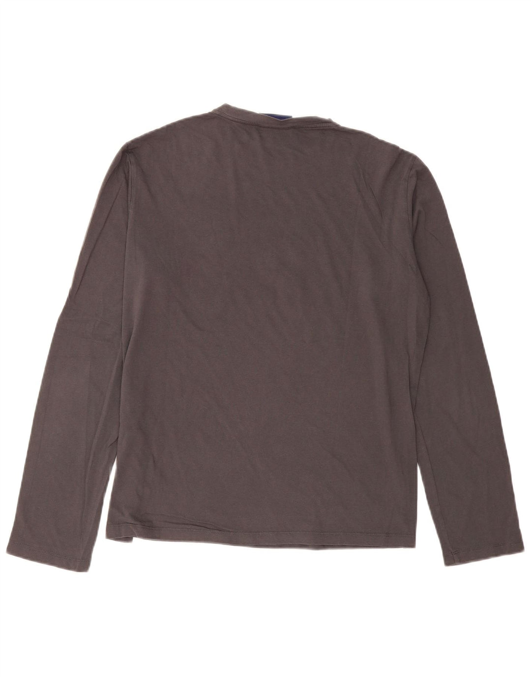 Trussardi Jeans Mens Graphic Top Long Sleeve Large Grey Cotton