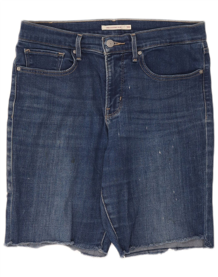 Levi's Womens 312 Denim Shorts W30 Medium Blue Cotton