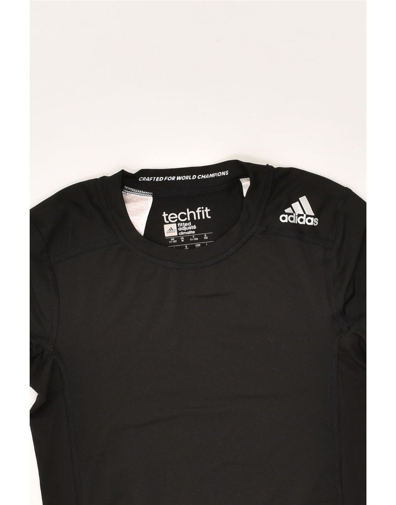 ADIDAS Girls Climalite T-Shirt Top 11-12 Years Black Polyester | Vintage Adidas | Thrift | Second-Hand Adidas | Used Clothing | Messina Hembry 