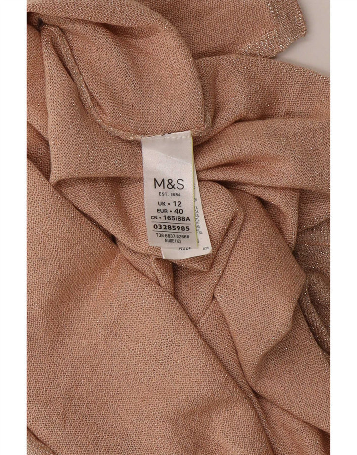 Marks & Spencer Womens Vest Top UK 12 Medium Beige Viscose