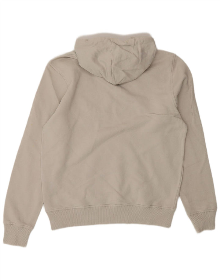 WOOLRICH Mens Graphic Hoodie Jumper Small Off White Colourblock Cotton