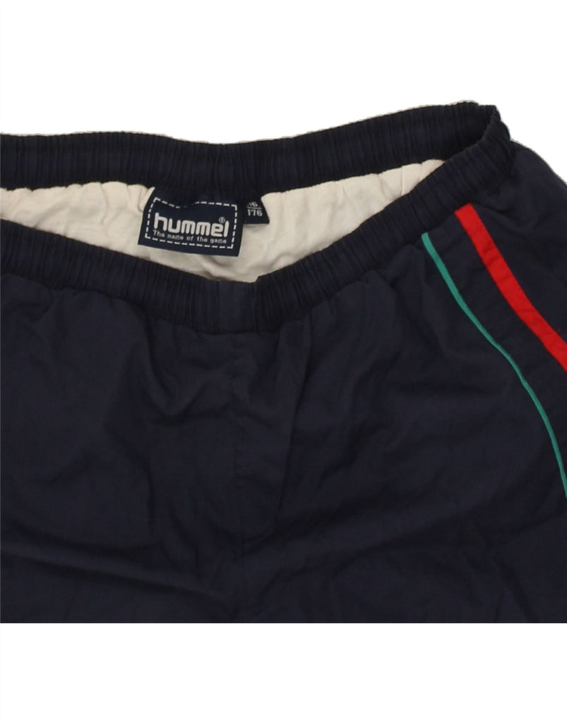 HUMMEL Boys Sport Shorts 15-16 Years Navy Blue Polyester | Vintage Hummel | Thrift | Second-Hand Hummel | Used Clothing | Messina Hembry 