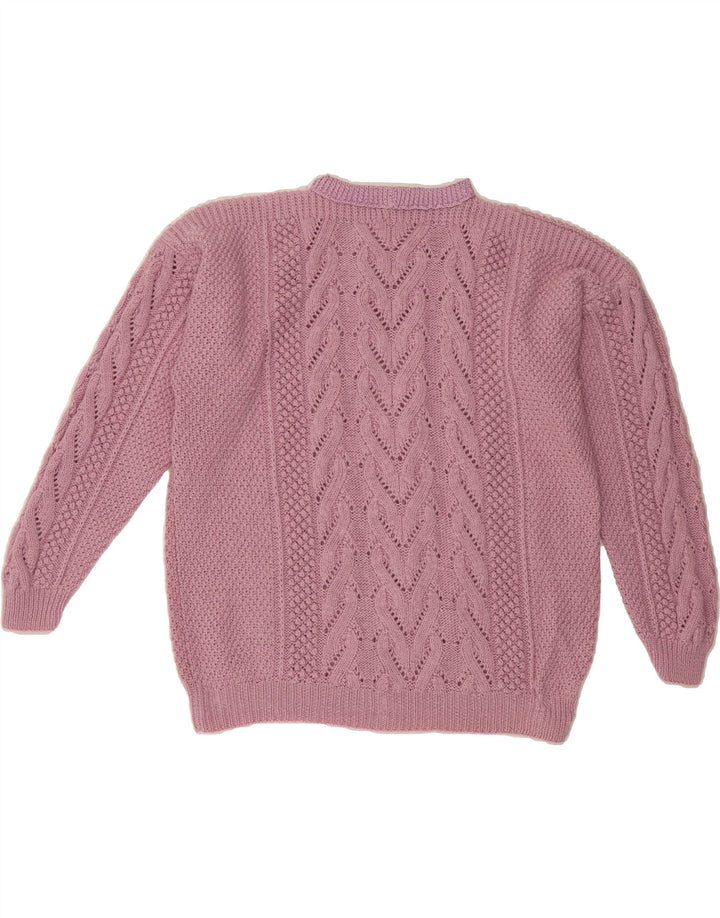 VINTAGE Womens Turtle Neck Jumper Sweater UK 14 Large Pink Vintage Vintage and Second-Hand Vintage from Messina Hembry 